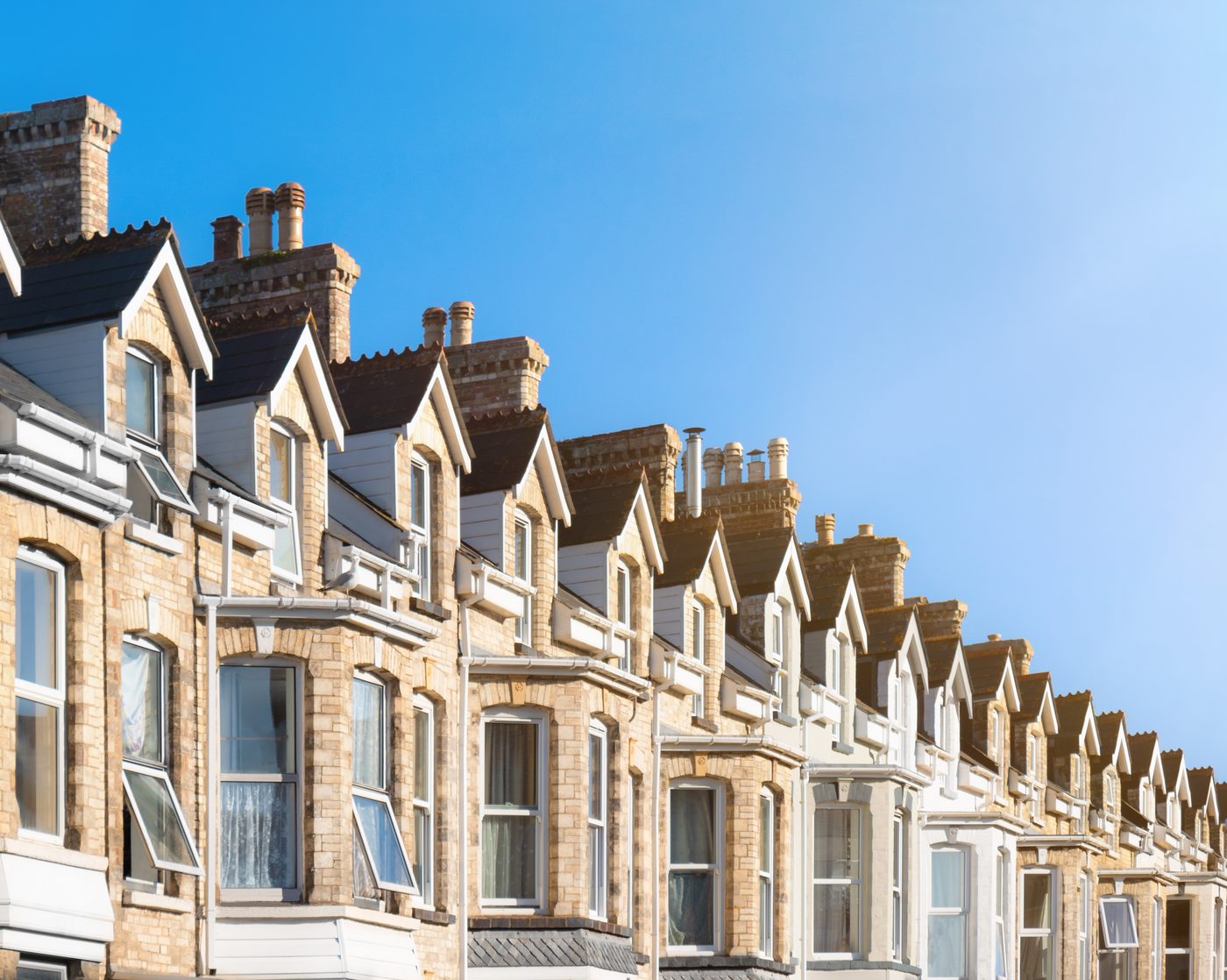 A terrace of stone rental houses